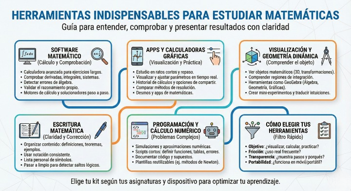 Herramientas indispensables para estudiar Matemáticas