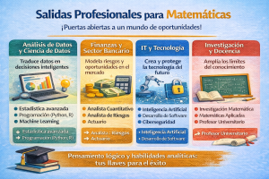 Salidas Profesionales de Matemáticas: Oportunidades en Análisis de Datos, Finanzas, IT e Investigación